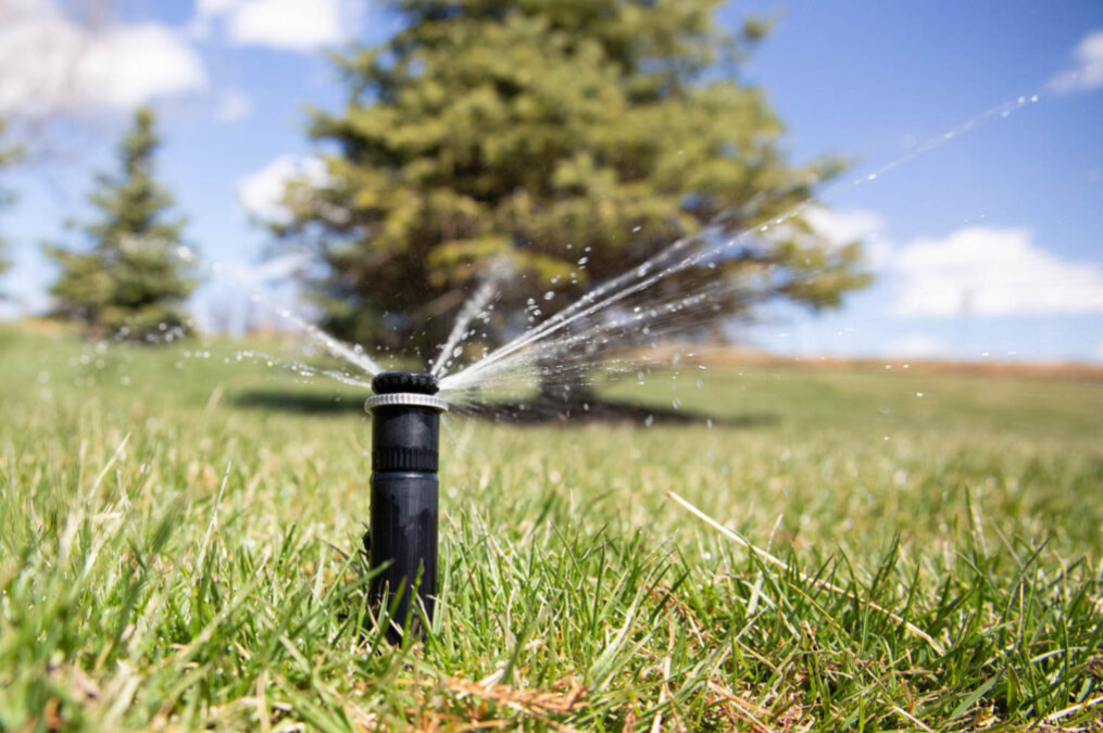 Automatic irrigation system watering lawn Sprinkler Irrigation Services - Benefits of an Automatic Irrigation System